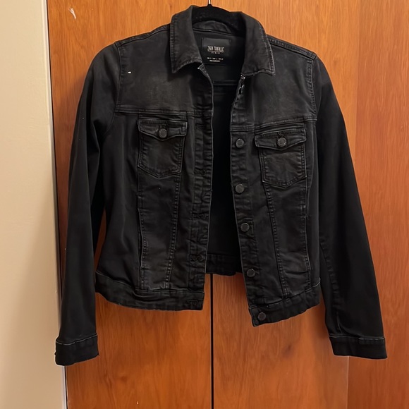 Zara Black Jean Denim Jacket - Picture 1 of 2
